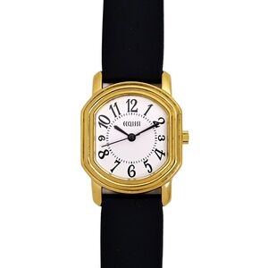 Ecclissi Vintage Gold Plated Ladies Tank Wrist Watch 1990's